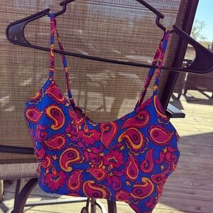 Paisley Print Camisole in Blue and Pink